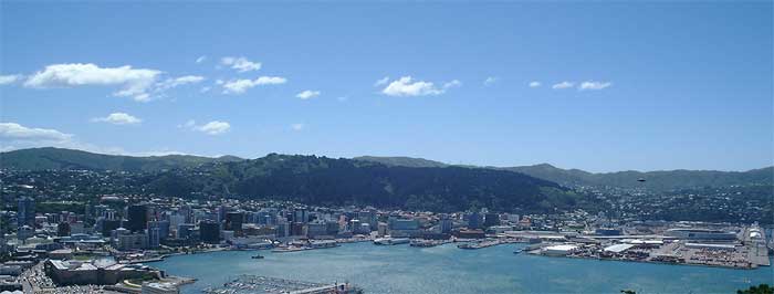 View towards the CBD of Wellington City.