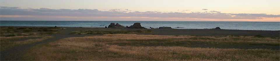 Looking towards the South Island from the southern most point of the North Island